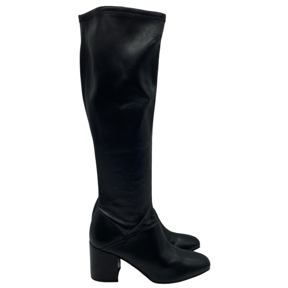 Franco Sarto Womens Shoes Tribute Boots Sz 6 Tall Black Vegan Heeled Feminine - Picture 3 of 13